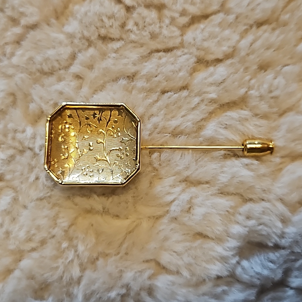 #0118 Beautiful gold tone pin